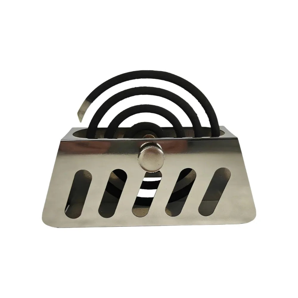 Stainless Steel Mosquito Coil Holder – Portable Incense Tray