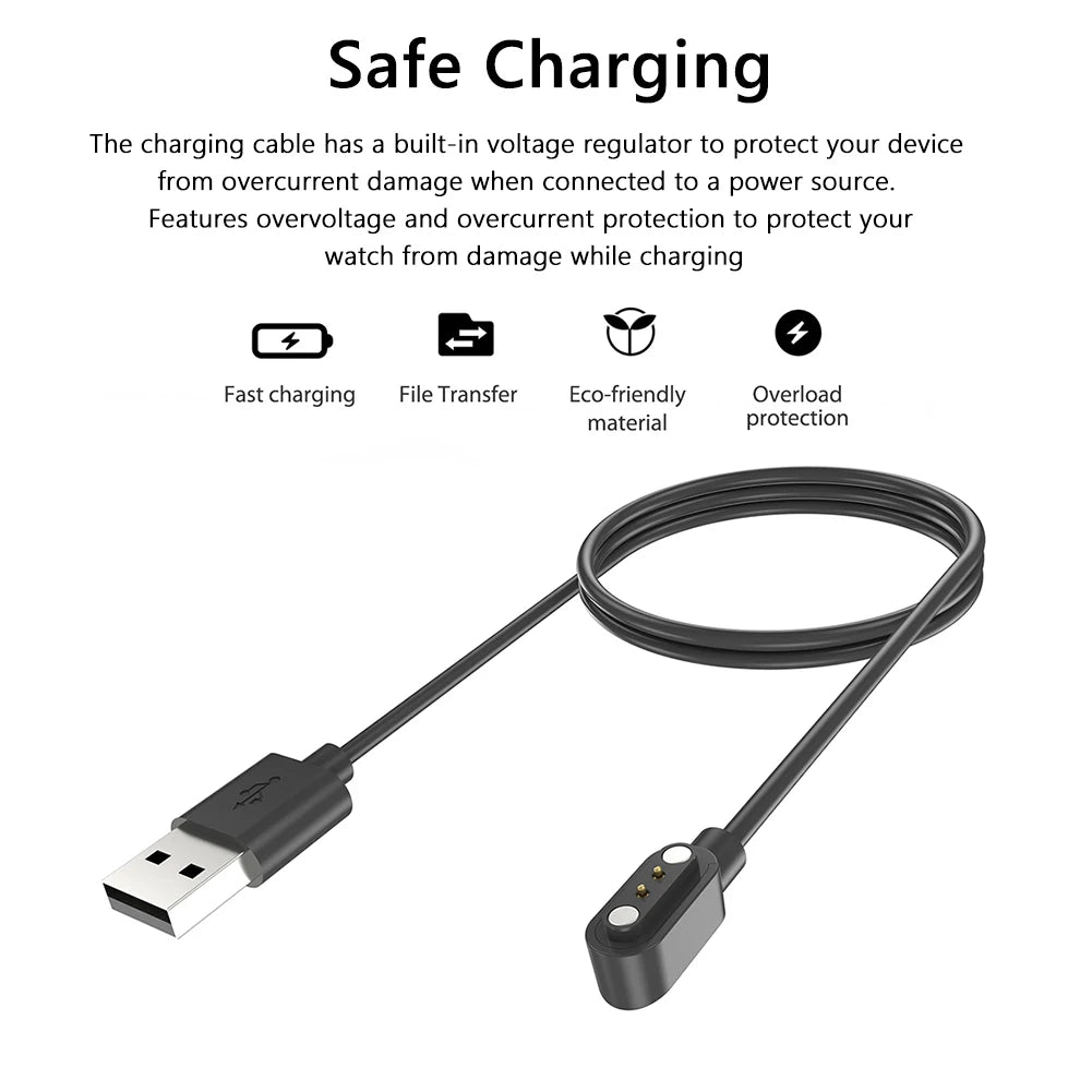 Magnetic Charging Cable for Haylou Smartwatch LS02 LS09B RS4 Peaceful Pleasures Health and Wellness