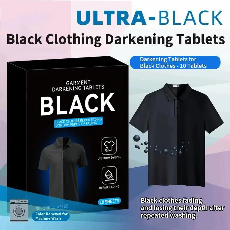 Black Color Clothing Dye 10Pcs/set Clothing Painting Dyes Washing Machine Safe Paint Accessories For Cotton Silk Wool T-Shirts Peaceful Pleasures Health and Wellness