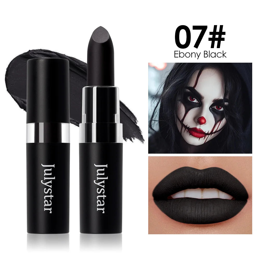 12-Color Waterproof Matte Lipstick – Bold Halloween Lip Color