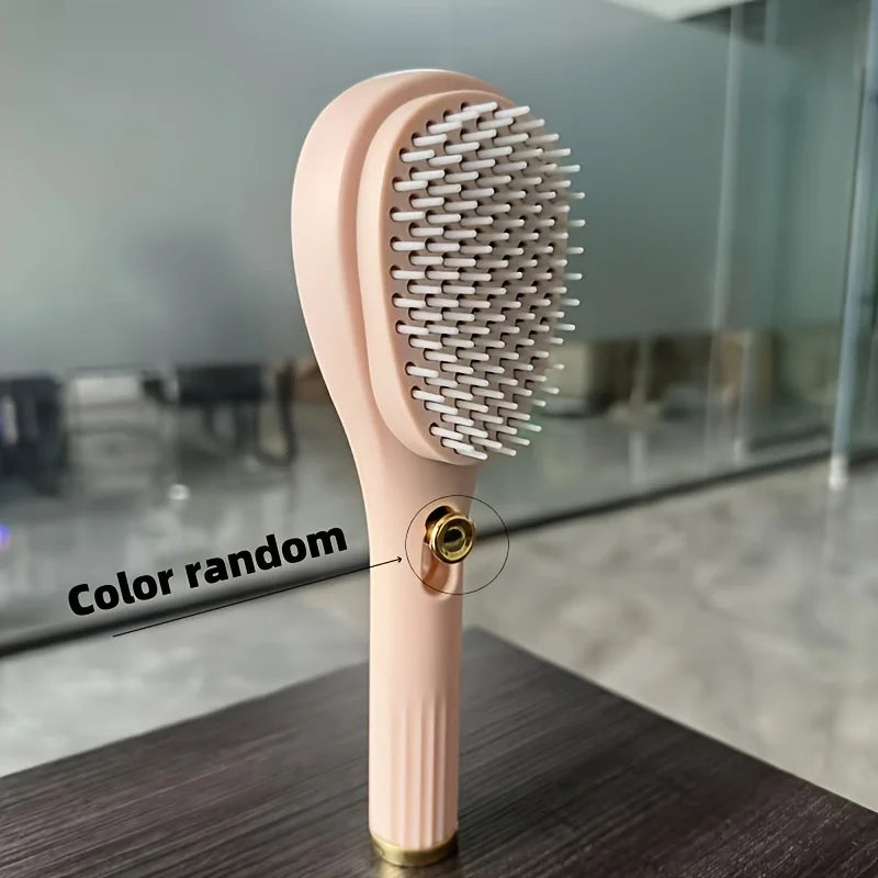 Self-Cleaning Retractable Hair Brush – Anti-Static Massage