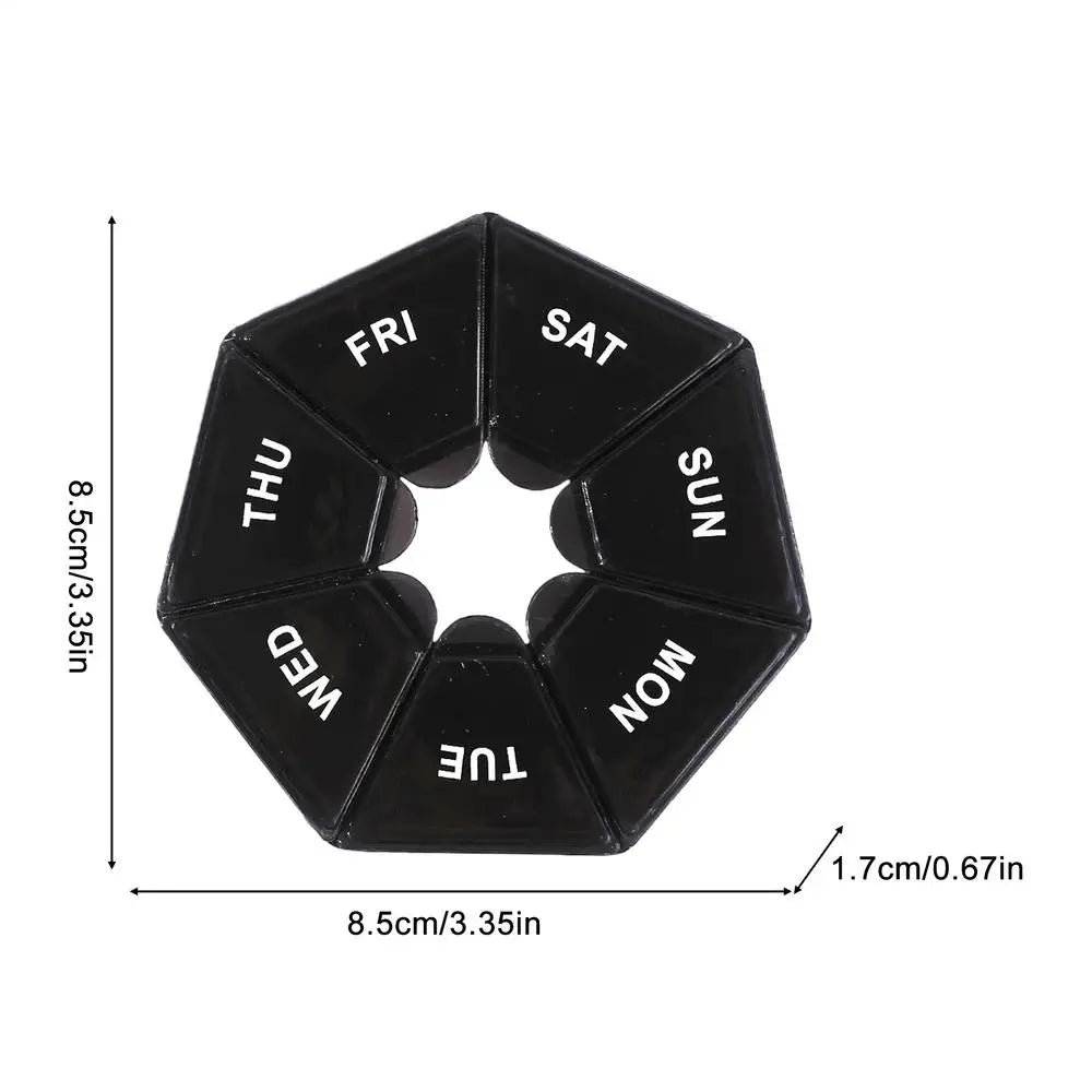 7-Day Airtight Pill Organizer – Weekly Pill Case for Travel
