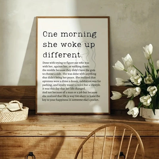 Female Empowerment Thanksgiving Canvas Wall Art Print Poster Canvas Wall Art Peaceful Pleasures Health and Wellness G3900 40x50cm Metal Framed
