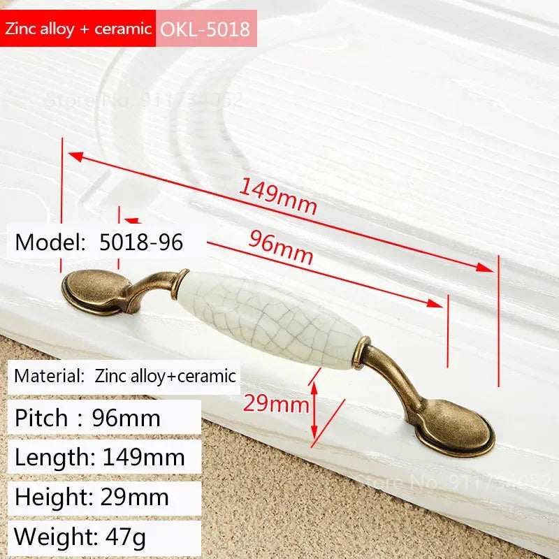 Retro European Bronze Cabinet Drawer Handles & Knobs | Zinc Alloy