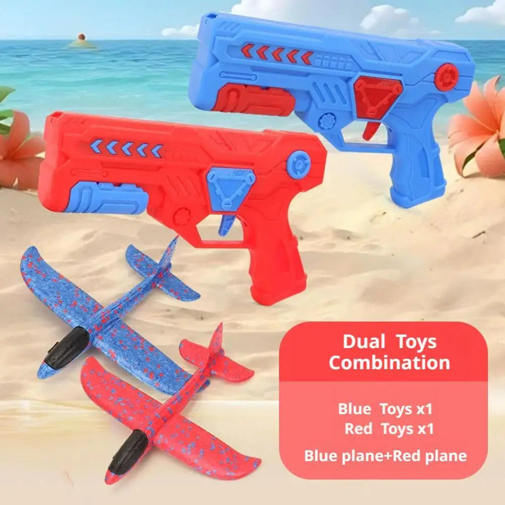 Kids Foam Catapult Airplane Launcher Toy | Outdoor Play Gift Foam Airplane Launcher Peaceful Pleasures Health and Wellness