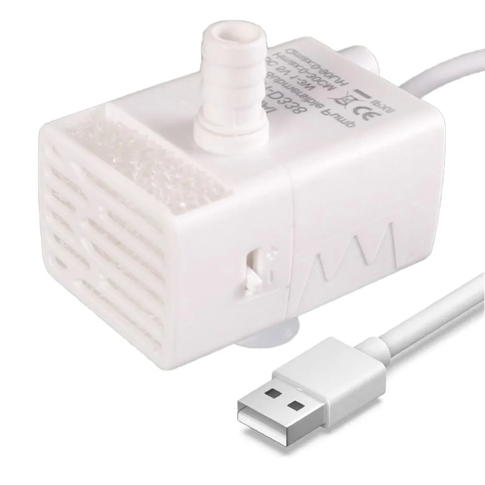 Ultra-Quiet 5V USB Mini Submersible Pet Fountain Pump