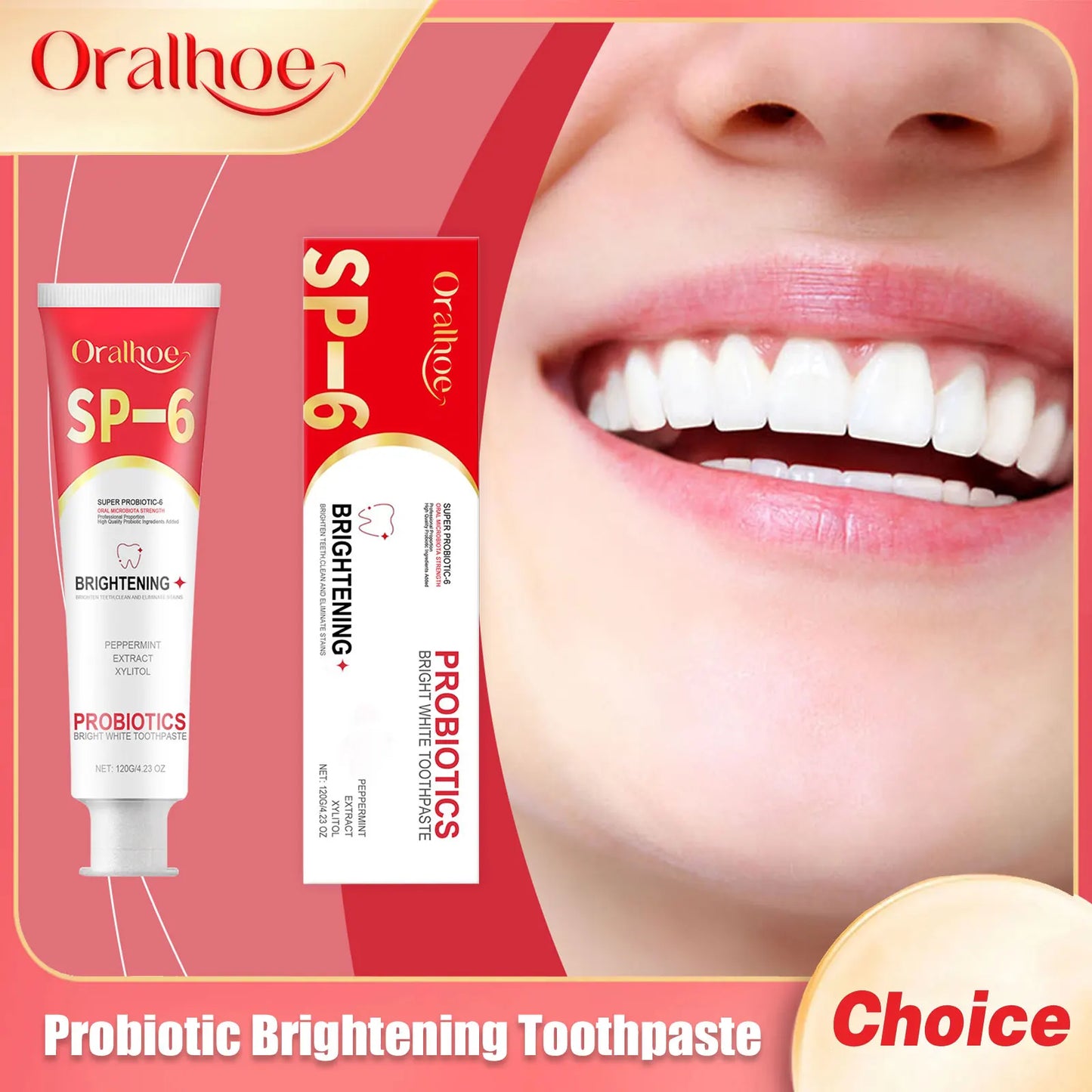 Oralhoe SP6 Probiotic Brightening Toothpaste 120g | Fresh Breath