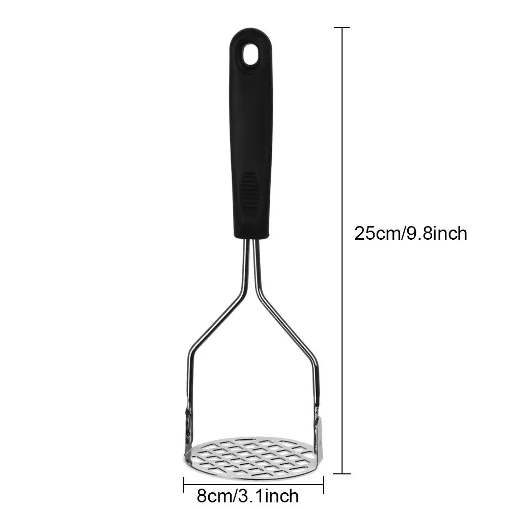 Gold Stainless Steel Potato Masher & Vegetable Press Tool