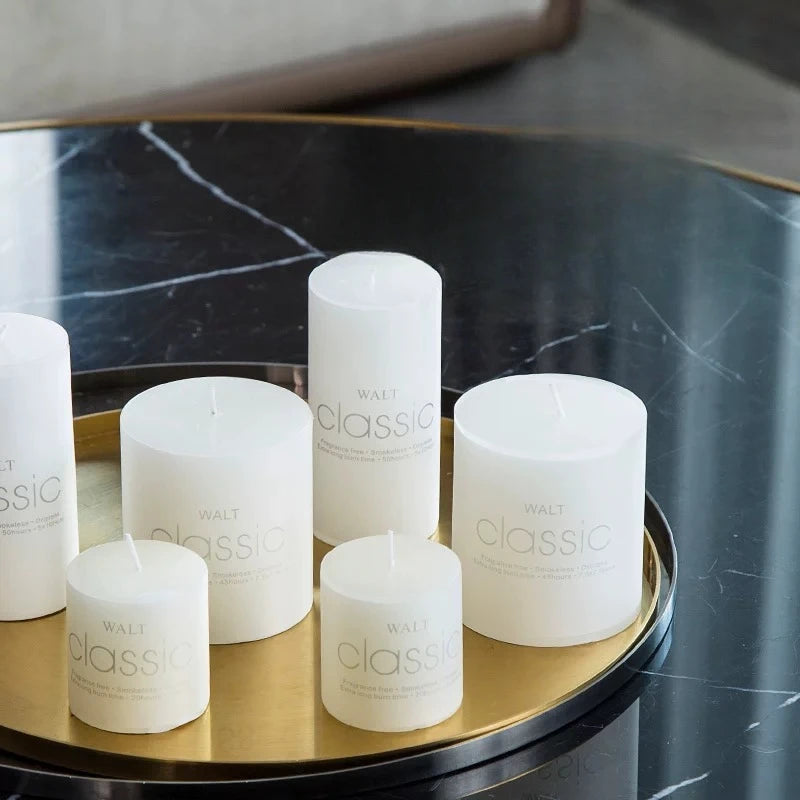Classic European Ivory White Large Candle Smokeless and Odorless Romantic Wedding Hotel Decoration Festival Supplies Peaceful Pleasures Health and Wellness