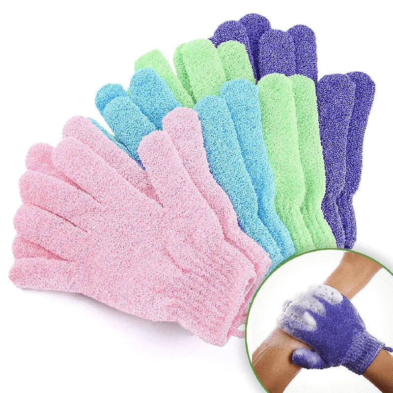 Double-Sided Exfoliating Bath Gloves | Spa Body Scrub Shower