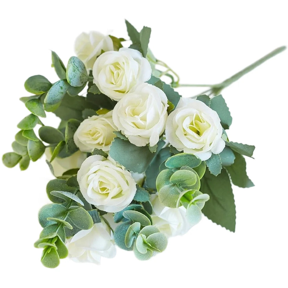 Artificial Rose Flower Bouquet Fake Silk Flowers Wedding Home Decor