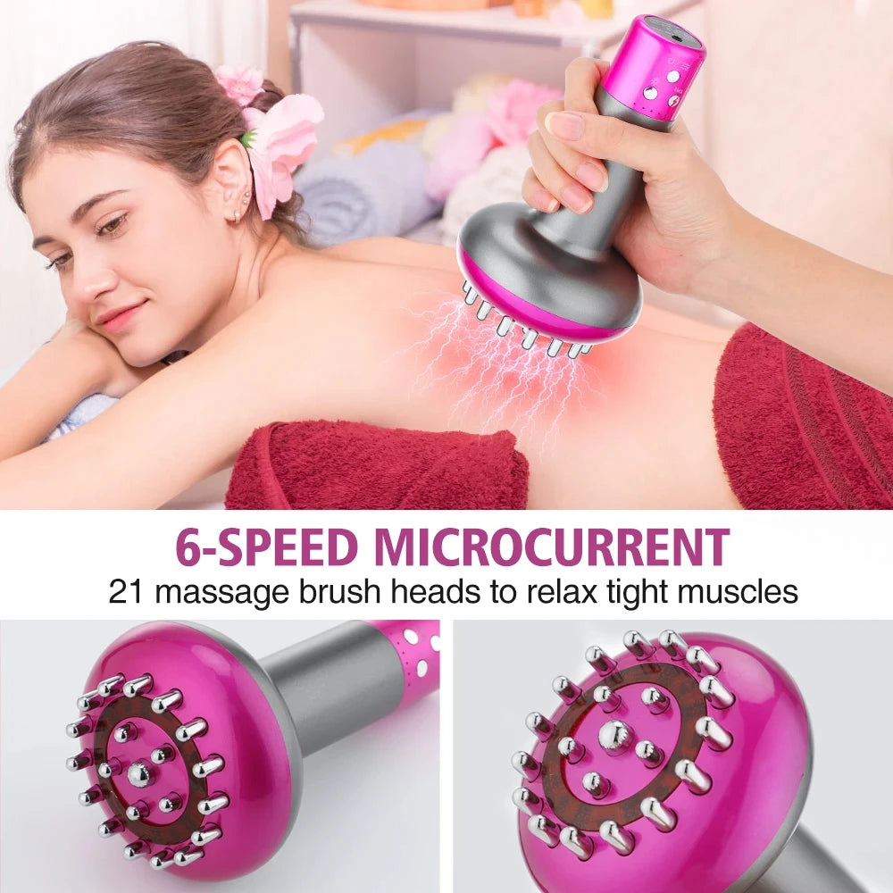 3-in-1 Electric Gua Sha Tool with Function - Rechargeable Body Massager for Skin Tightening, Sculpting and Lymphatic Flow Peaceful Pleasures Health and Wellness