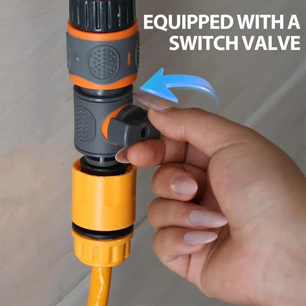 1/4 3/8'' 1/2'' 3/4'' Hose Quick Connecter Plastic Rubber Coupling Tubing Irrigation System Coupler Shut Off Valve Adapter Pipe Peaceful Pleasures Health and Wellness