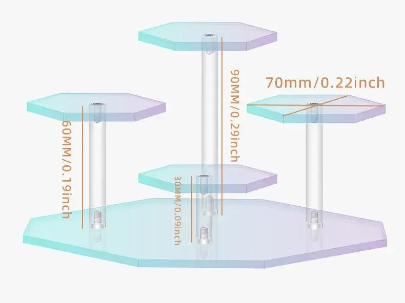 Acrylic Lipstick & Cosmetic Display Rack – 3/4/7 Tier Organizer