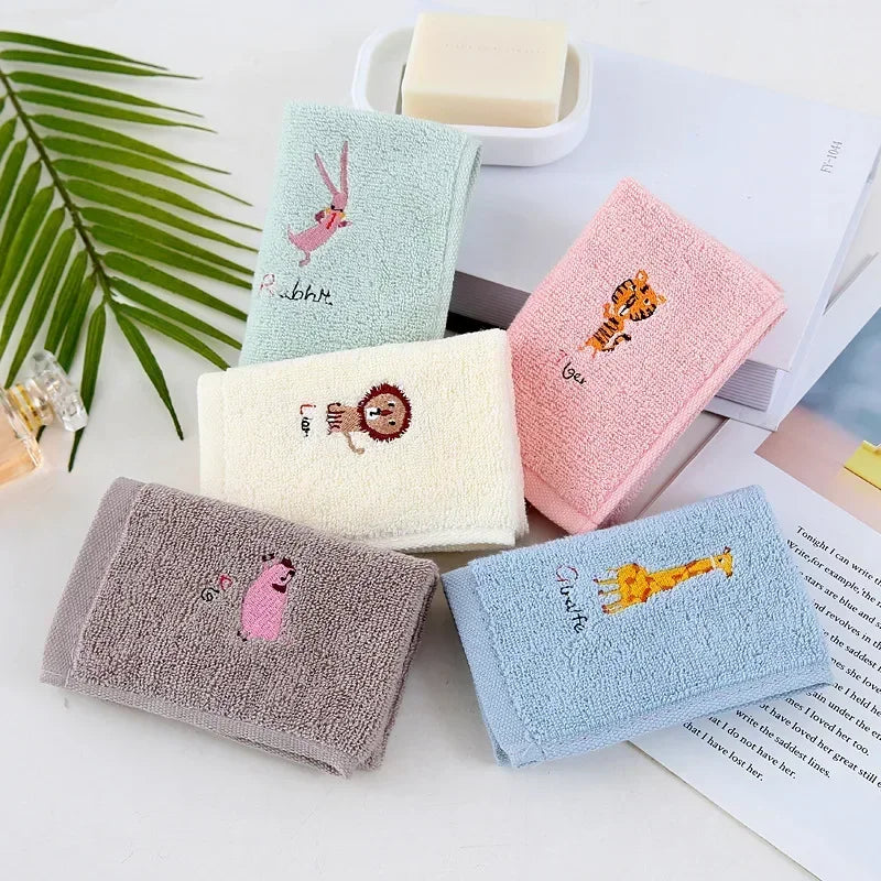 MOONBIFFY Cotton Baby Washcloths | Cartoon Newborn Bath Towel