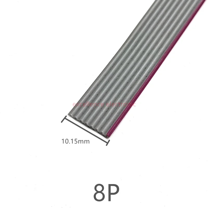 1/2/5/10Meter 6P/8/10/14/16/20/26/30/34/40/50/60 Pin 1.27mm Pitch Gray Flat Ribbon Cable 28 AWG Wire For 2.54mm FC IDC Connector Peaceful Pleasures Health and Wellness 8P 1Meter
