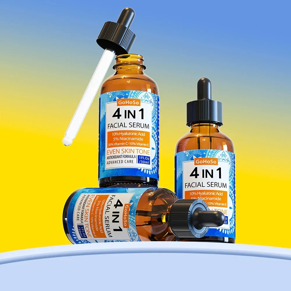 ENVISHA 4-in-1 Face Serum – Hyaluronic Acid, Niacinamide & Vitamins Peaceful Pleasures Health and Wellness