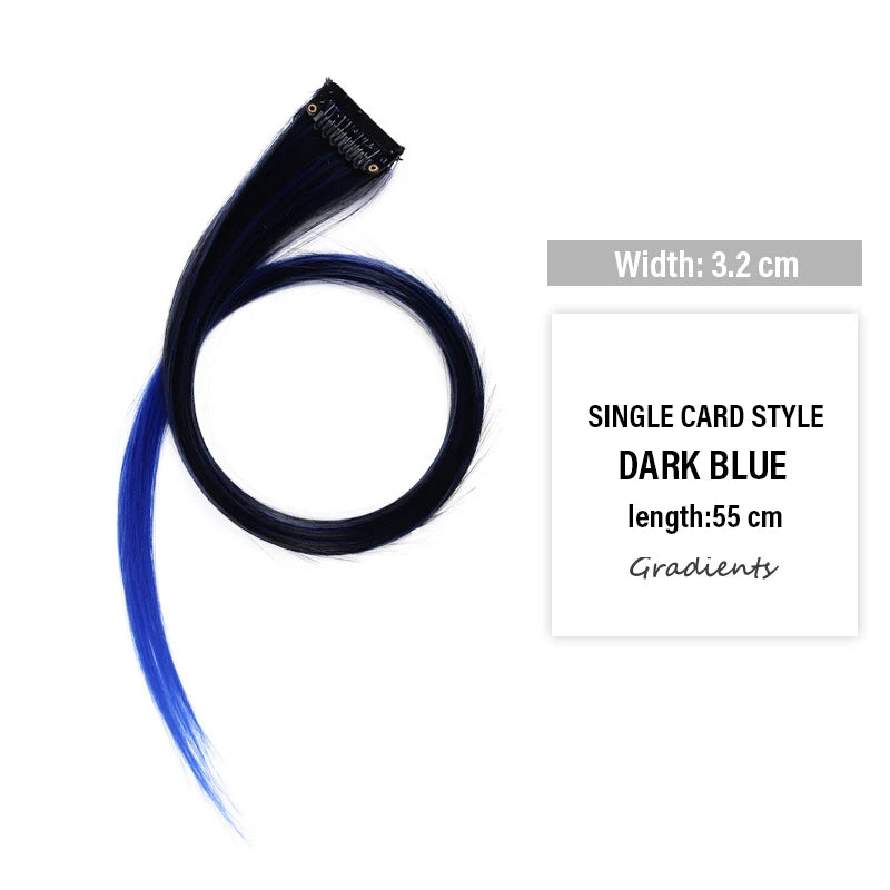 Colored Clip-In Hair Extensions | 55cm Synthetic Weft
