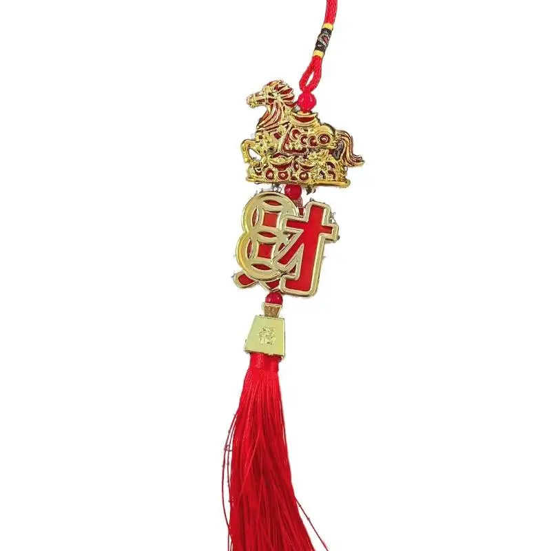 2026 Year of the Horse Lucky Red Gold Pendant | Chinese New Year
