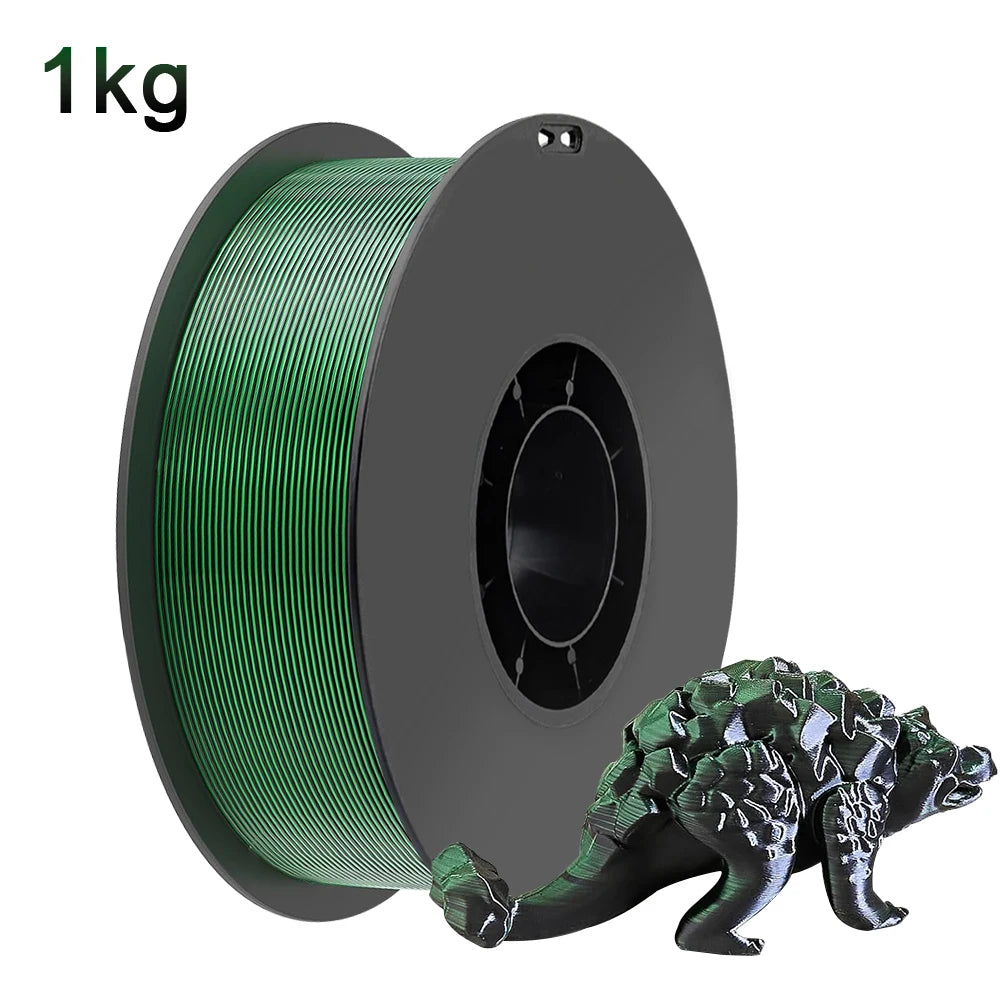 Silk Dual Color PLA Filament 1.75mm – Chrome Coextrusion DINGSUN 3D