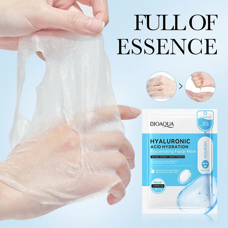 BIOAQUA Hyaluronic Acid Face Sheet Masks 10 Pack – Hydrating