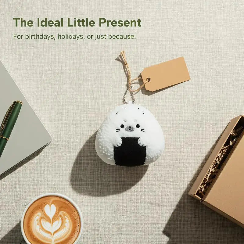Kawaii Sushi Seal Plush Keychain – Cute Anime Bag Charm Gift