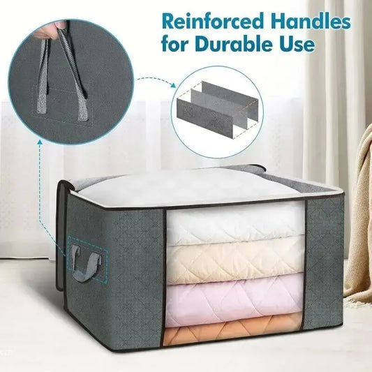 Non-Woven Zipper Blanket Storage Bag | Under Bed Organizer Blanket Storage Bag Oasis Select