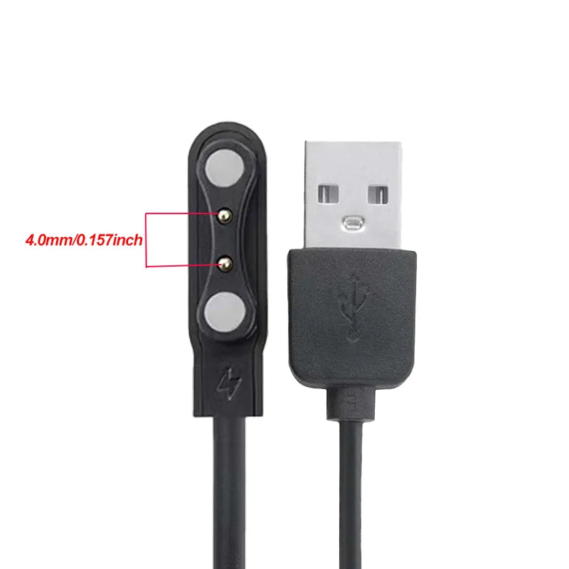 Magnetic USB Charger for Haylou Solar LS05 & YAMAY SW022 Peaceful Pleasures Health and Wellness Black