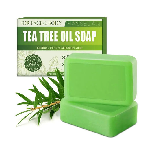 Tea Tree Soap for Face & Body Acne, 100g Tea Tree Oil Soap Bar for Face & Body Natural Skin Cleanser for Oily, Dry & Itchy Skin Peaceful Pleasures Health and Wellness
