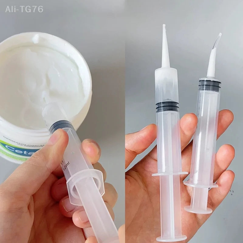 12ml Plastic Liquid Dispensing Syringes – Curved & Straight, 3/6 Pcs