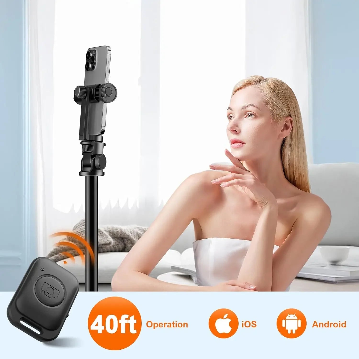 Portable Selfie Stick Cell Phone Tripod 62 Inch/157CM Extendable IPhone Tripod Mobile Tripod Stand for Travel/Vlogging/Filming Peaceful Pleasures Health and Wellness
