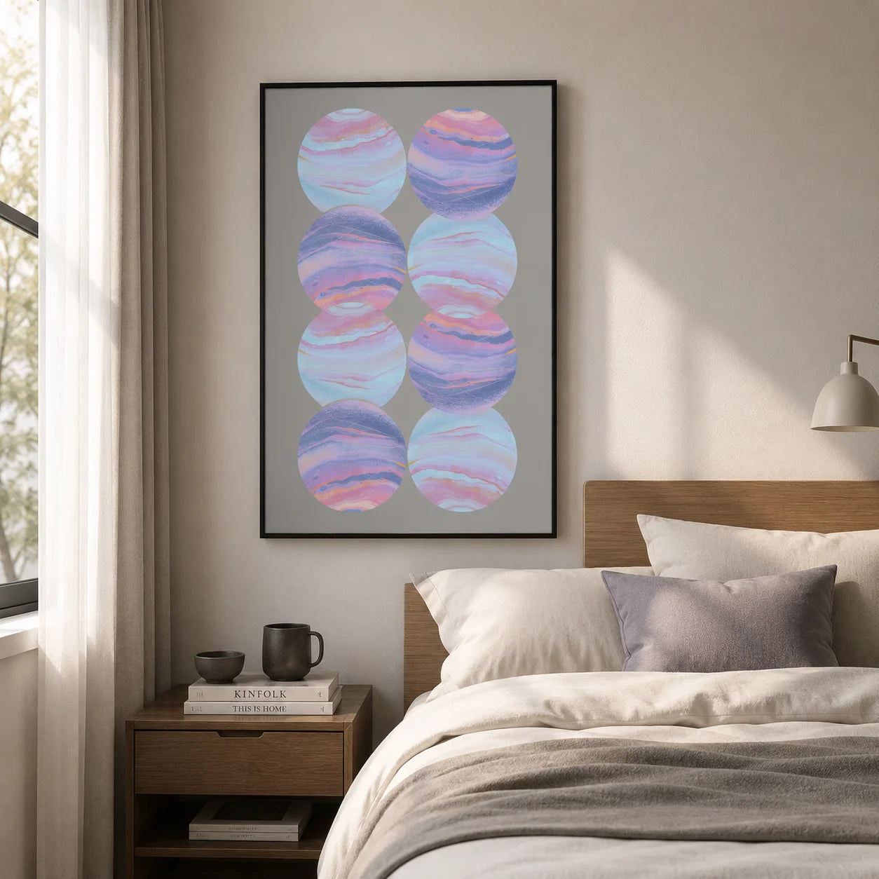 Abstract Circular Texture Canvas Wall Art | Modern Poster Print Canvas Wall Art Peaceful Pleasures Health and Wellness