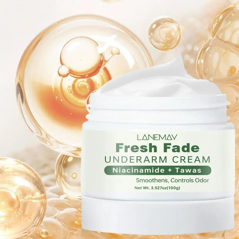 Fresh Fade UNDERARMCREAM Cream Niacinamide Brightens,Smoothens,Controls Odor Underarm Skin Care Moisturizing Body Lotion 100g Peaceful Pleasures Health and Wellness