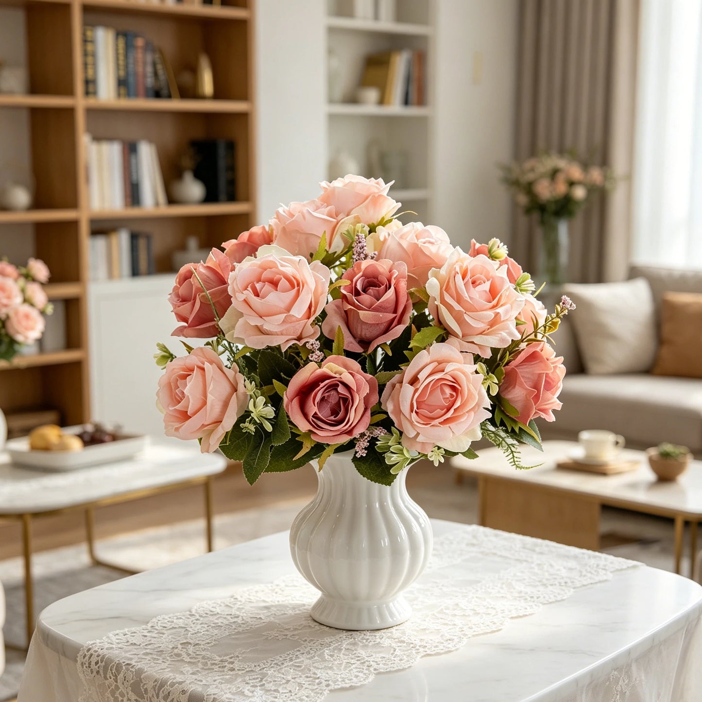 Artificial Silk Rose Bouquet – Wedding & Home Decor