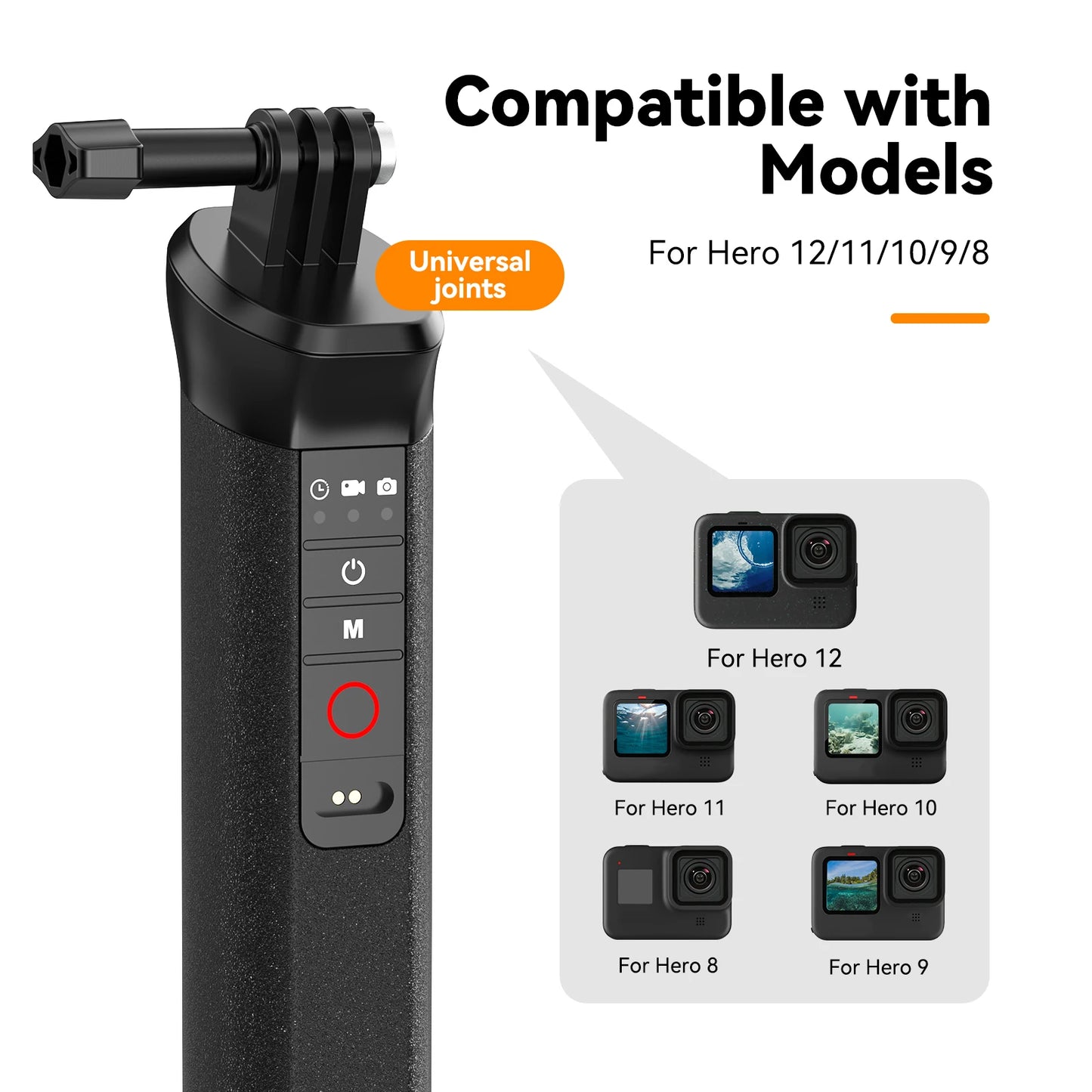 TELESIN Buoyancy Bar Selfie Stick Waterproof Selfie Stick for Gopro Hero 9 10 11 12 with Hand Strap Wireless Remote Control Peaceful Pleasures Health and Wellness