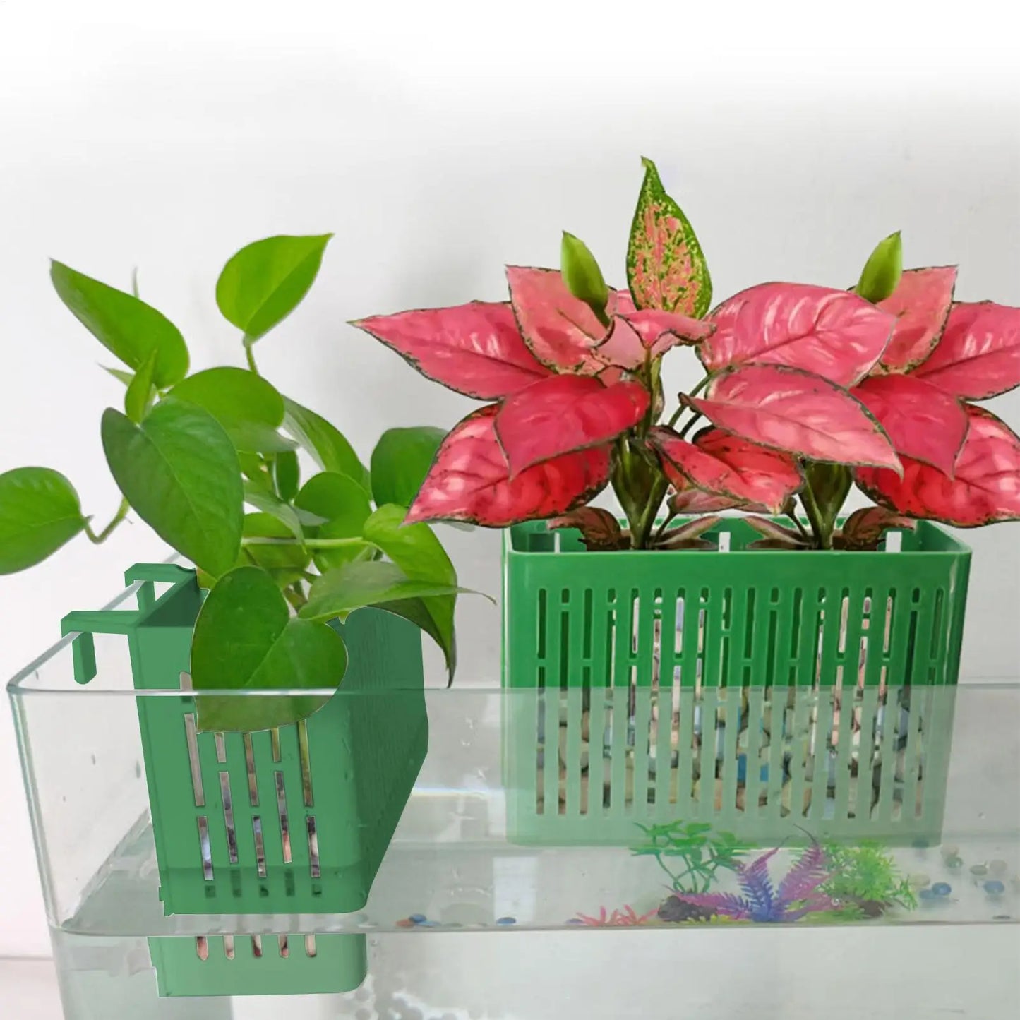Aquarium Hanging Plant Basket Holder – 2-Pack Hydroponic Basket