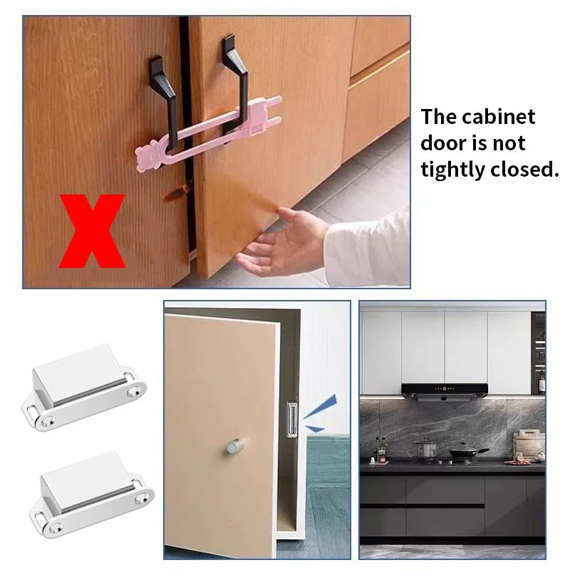 2 Magnetic Door Suction Hardware Accessories Closed Used Kitchen