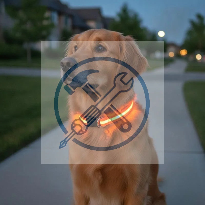 LED Light-Up Dog Collar – Glowing Safety Collar for Night Walks