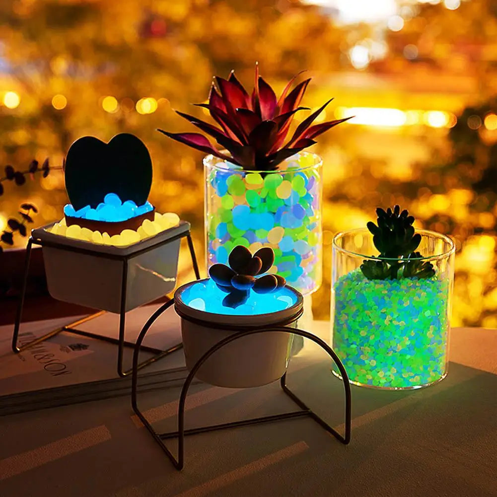50Pcs Luminous Stones for Fish Tank and Lawn Decoration Peaceful Pleasures Health and Wellness