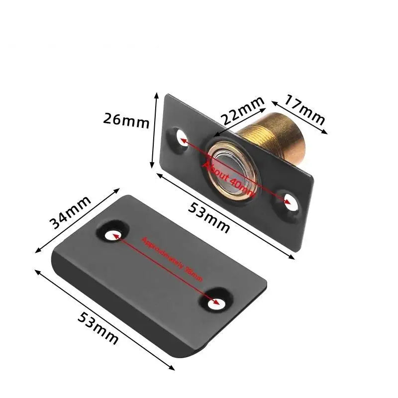 Invisible Magnetic Door Catch | Adjustable Hidden Door Stopper Magnetic Door Catch Peaceful Pleasures Health and Wellness A7