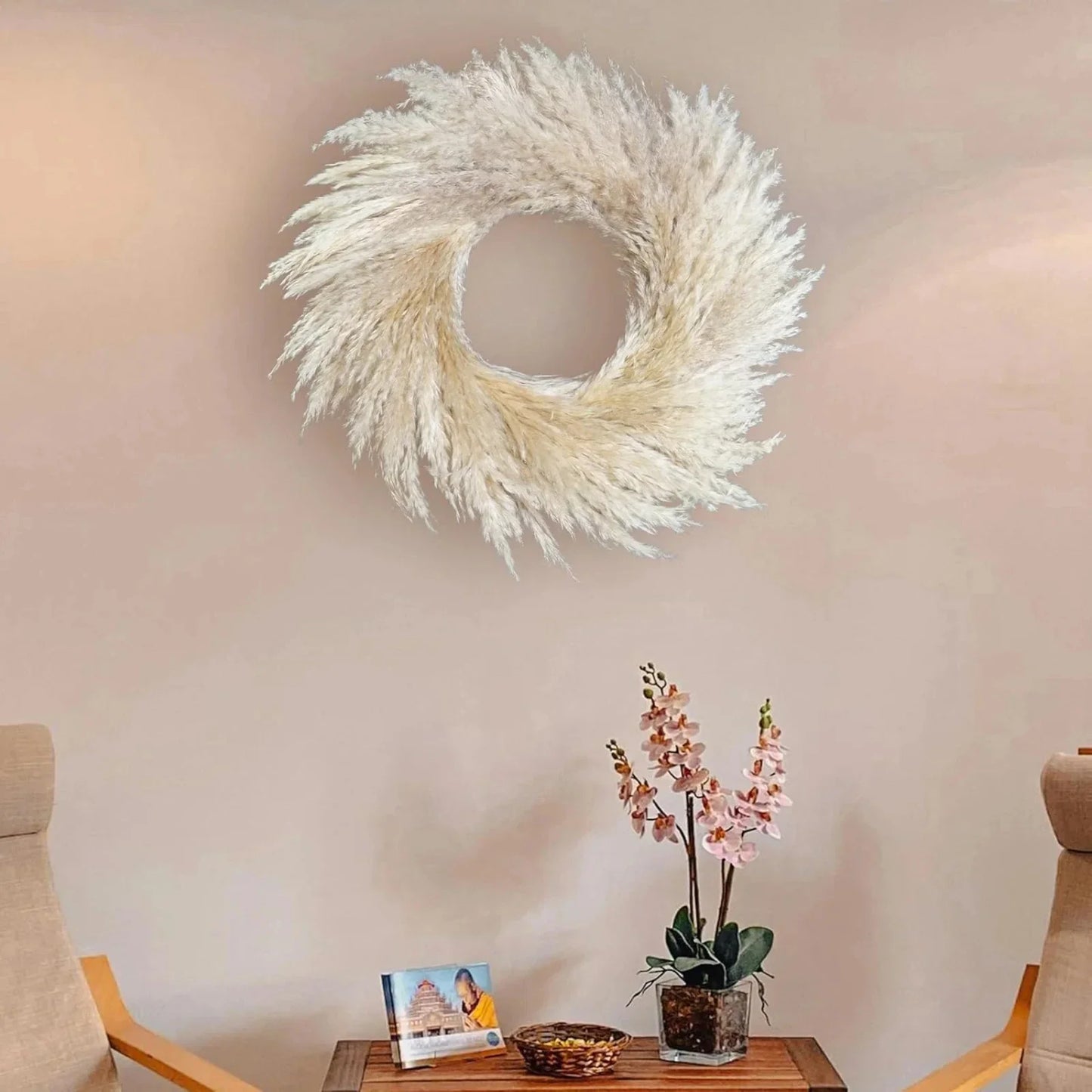 Thanksgiving Farmhouse Wreath – Artificial Flower Wall Decor