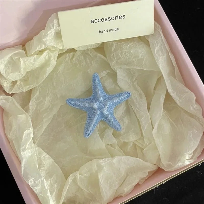 Resin Starfish Hair Clip | Duckbill Beach Barrette for Women