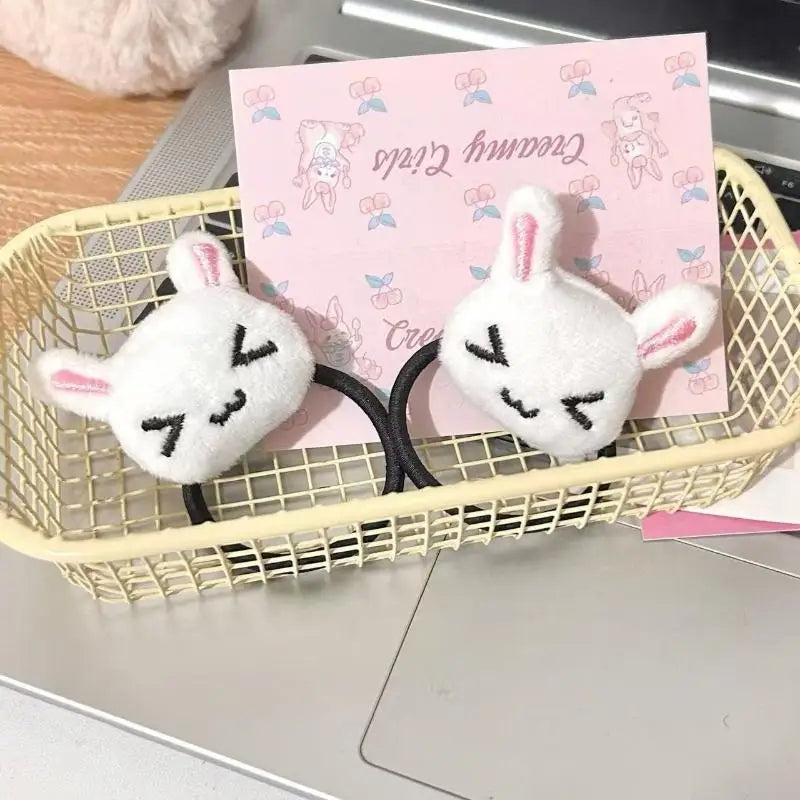 Plush Bunny Rabbit Hair Tie – Cute Hairband & Ponytail Holder