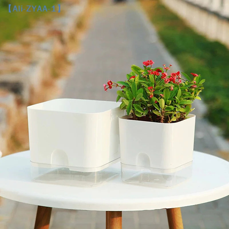 Self-Watering Double-Deck Plant Pot | Auto Wick Flowerpot