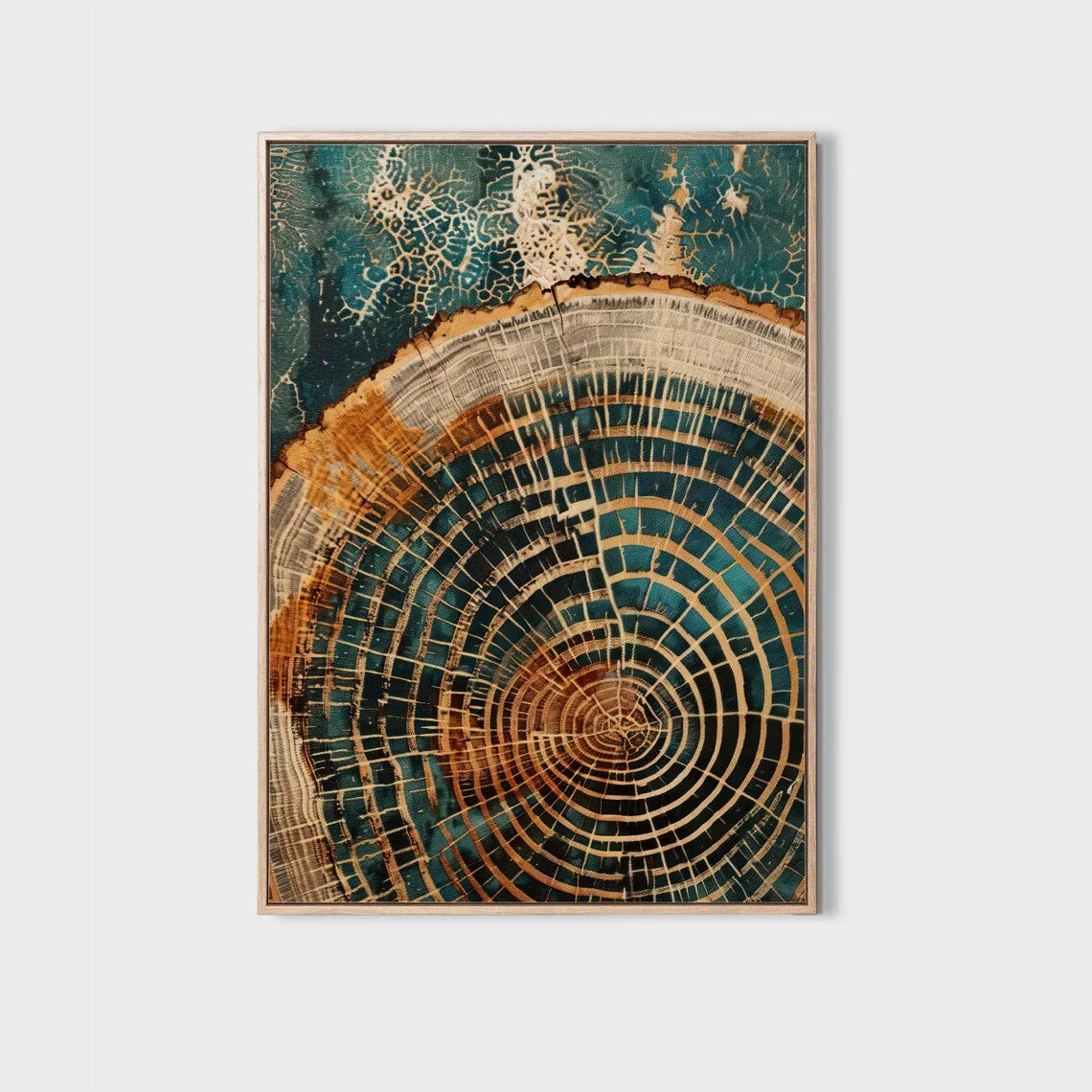 Abstract Tree Ring Canvas Wall Art | Modern Minimalist Decor Canvas Wall Art Peaceful Pleasures Health and Wellness WS9123-3 50x70cm Unframed