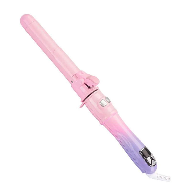 New Hot Curling Iron Hair Iron Selling Ceramic Barrel Automatic Rotating Curling Wands Waver Hair Styling Hair Curlers Peaceful Pleasures Health and Wellness Pink US