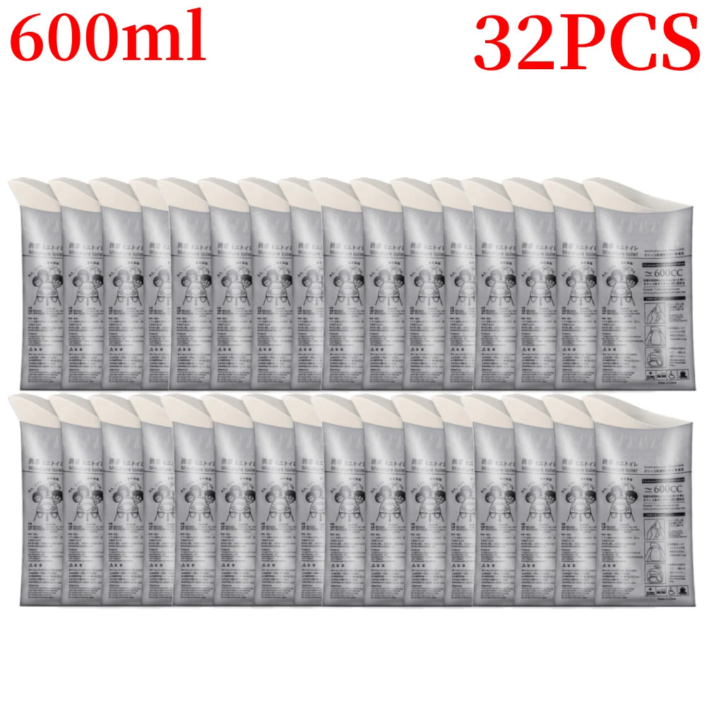 4-32Pcs Outdoor Emergency Urine Bags 700ml Disposable Travel Mobile Toilet Portable Urinal Bag for Female Baby Male Vomiting Bag Peaceful Pleasures Health and Wellness 600ml 32PCS