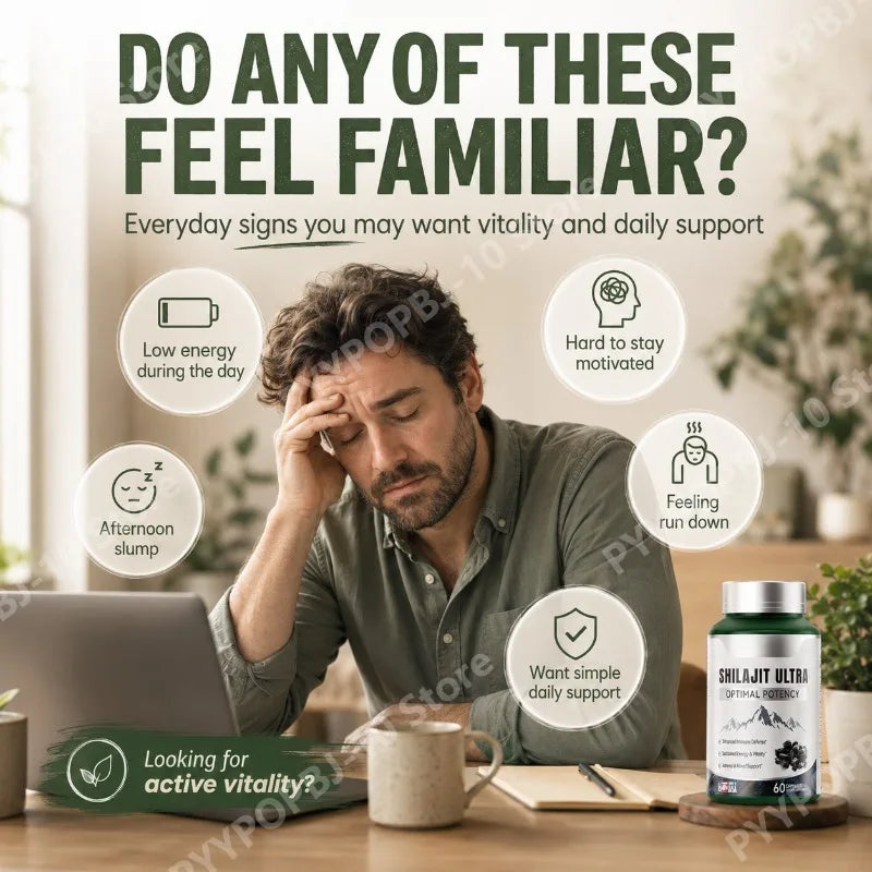 Shilajit Ultra Daily Energy & Vitality | L-Arginine 60 Caps