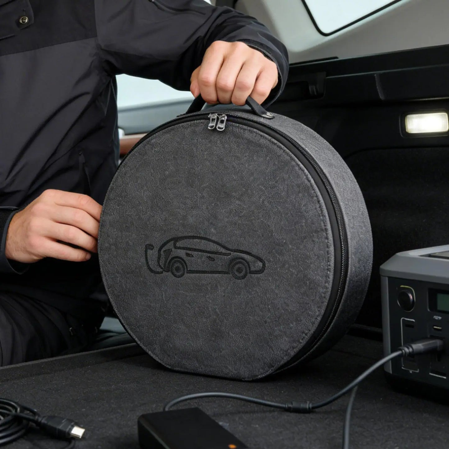 EV Charger Storage Bag – Waterproof Shockproof Organizer