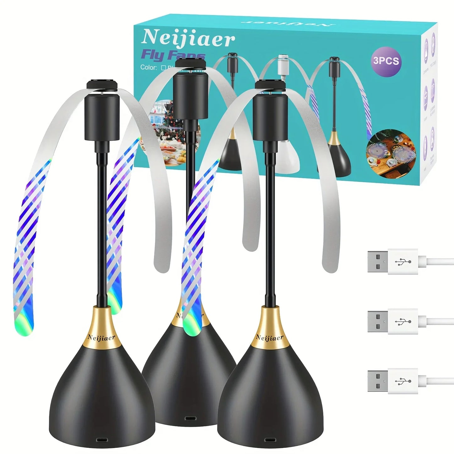 Fly Repellent Fan Soft Blades – USB or Battery Powered